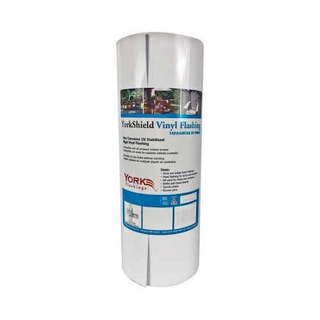 York 18 in. x 600 in. White Vinyl Roll Flashing YO6450